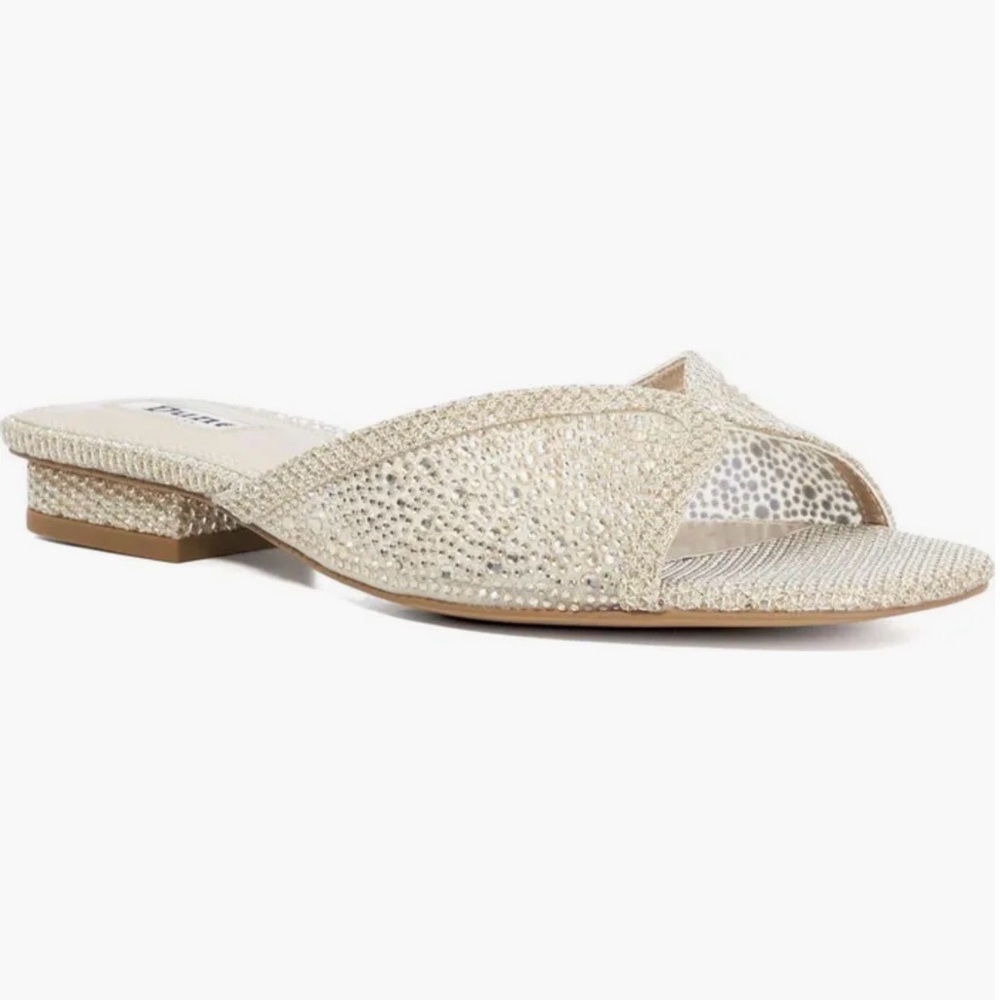 Dune London Naya Sandal, Gold. size 37- new in box